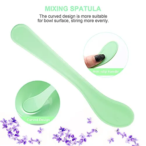 Aivwis Face Mask Mixing Bowl Set, DIY Facemask Mixing Tool Sets, Include Facial Mask Mixing Bowl Stick Spatula Silicone Cream Mask Brushes, Pack of 7 (Green)