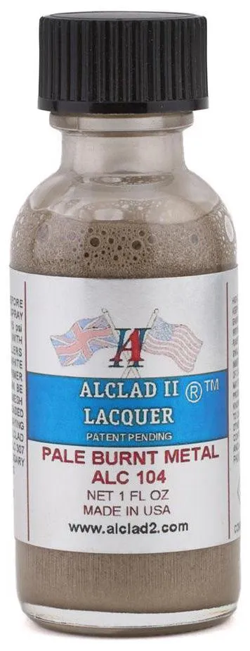 Alclad II ALC-104 Pale Burnt Metal Lacquer Paint 1oz