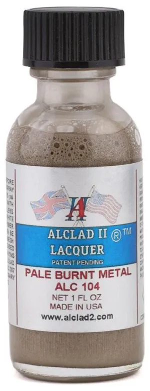 Alclad II ALC-104 Pale Burnt Metal Lacquer Paint 1oz