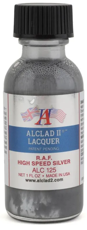 Alclad II ALC-125 RAF High Speed Silver Lacquer Paint 1oz