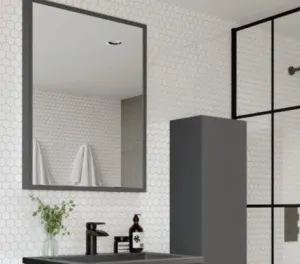 Ambience Matt Grey Mirror 800 x 600mm