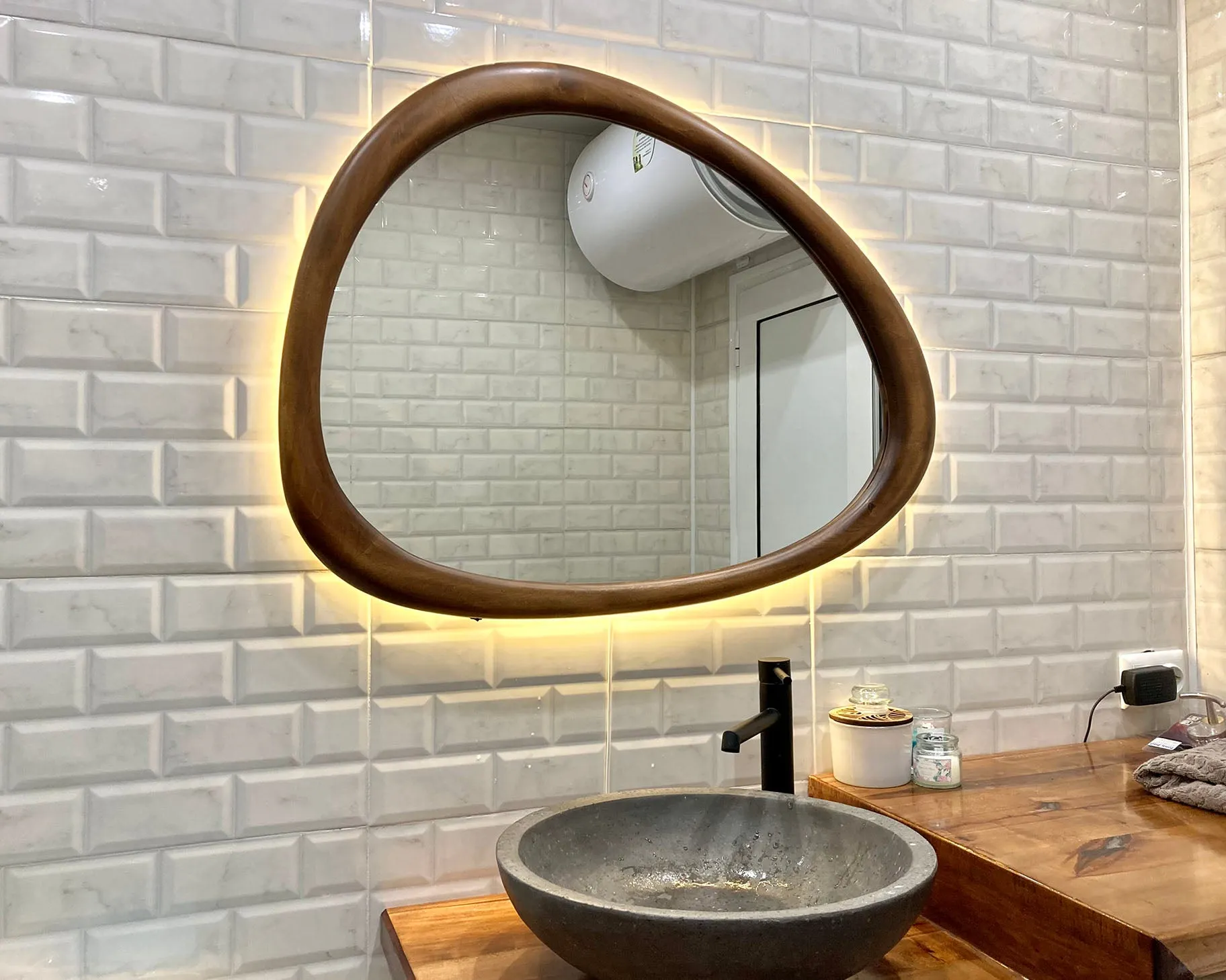 AMEBA asymmetric wall mirror