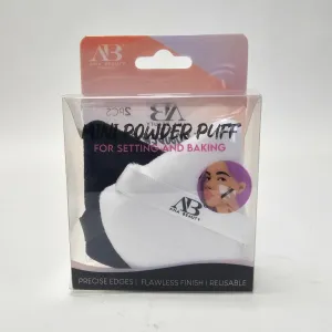 Ana Beauty Velvet Triangle Cosmetic Puff (Black / White) - 2 Pack