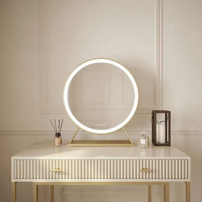 Anne Round Hollywood Mirror Gold 60x63cm