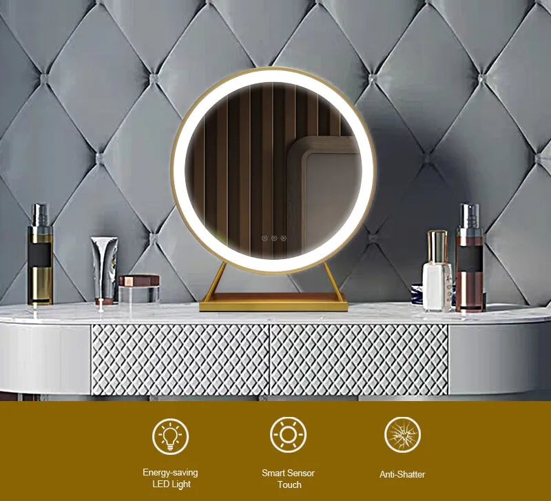 Anne Round Hollywood Mirror Gold 60x63cm