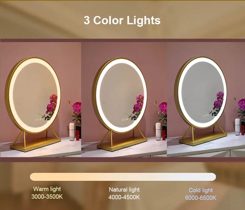 Anne Round Hollywood Mirror Gold 60x63cm