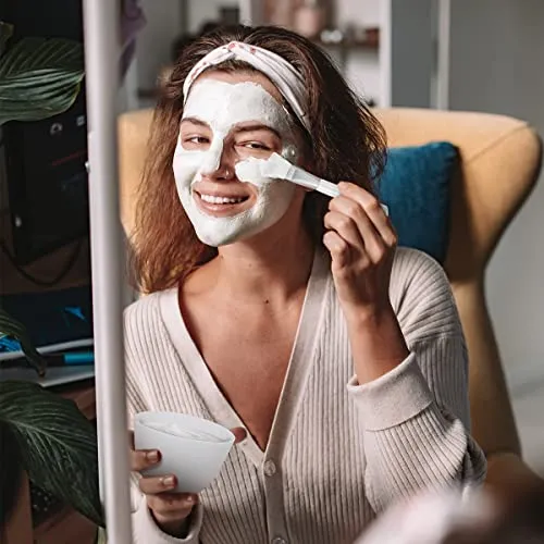 ANRONCH Silicone Face Mask Mixing Bowl Set, 3Pcs DIY Silicone Facial Mask Mixing Tool Kits with Mask Bowl and Stick -Cosmetic Beauty Tool for Home Salon