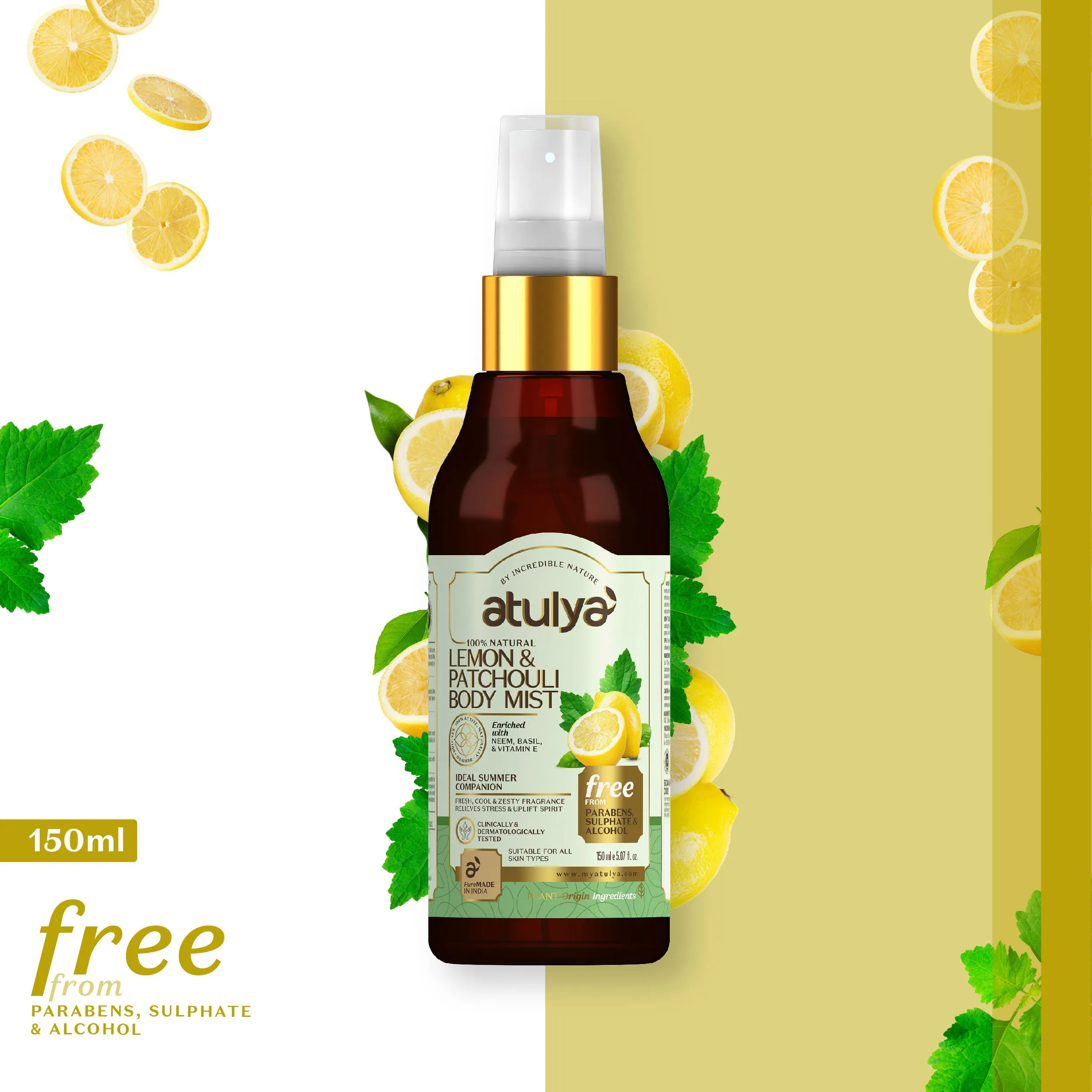 atulya Lemon & Patchouli Body Mist