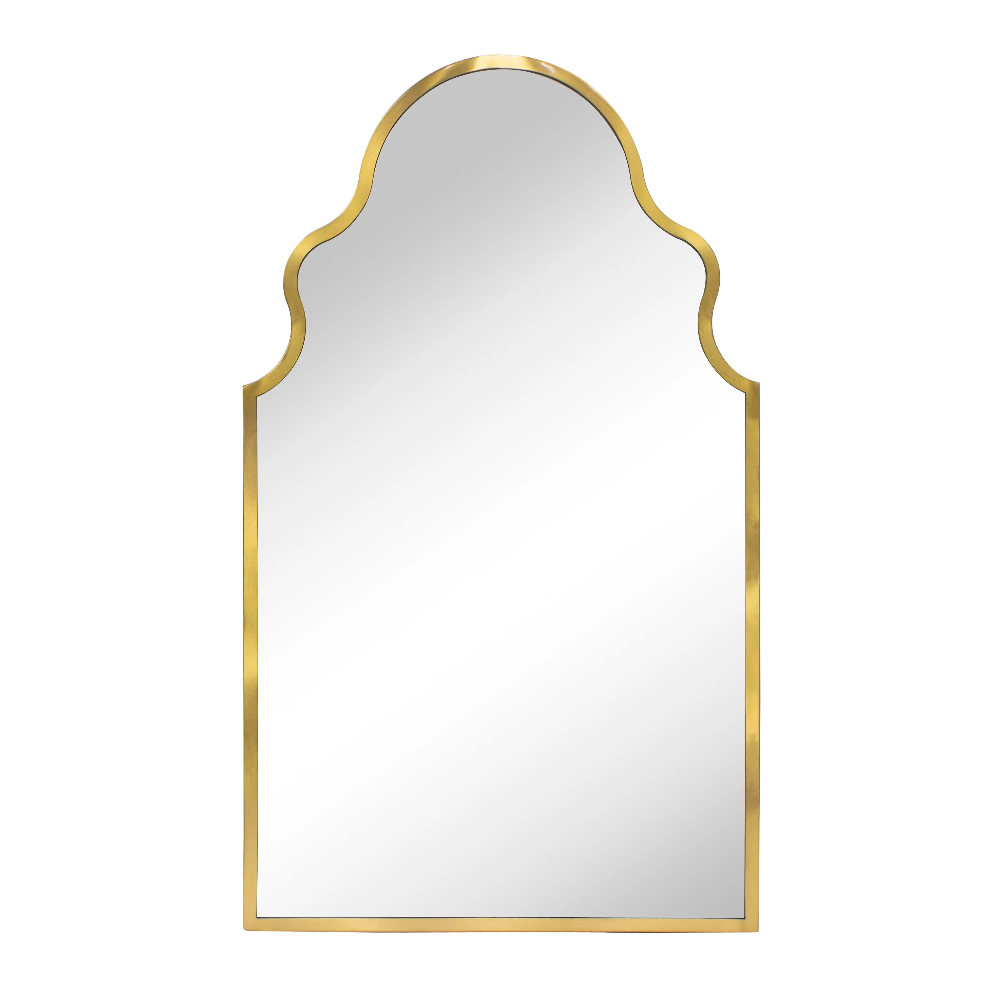 Auriella Arched Stainless Steel Metal Framed Wall Mounted Bathroom Vanity Mirror
