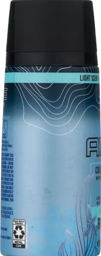 AXE Body Spray Deodorant For Long Lasting Odor Protection Cool Ocean All Day Fresh Scent Men's Deodorant Formulated Without Aluminum 4.0oz