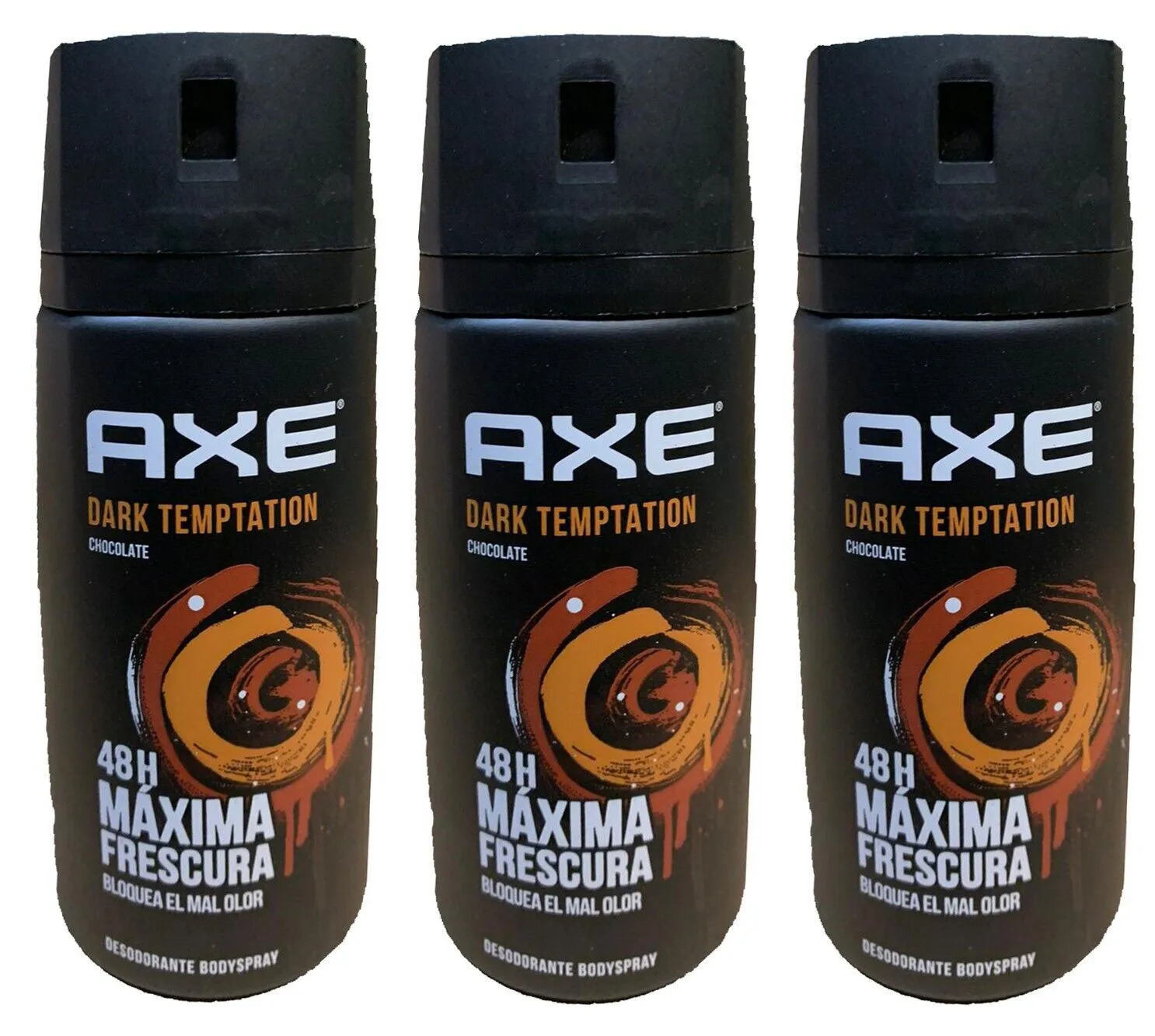 Axe Dark Temptation Chocolate Deodorant Body Spray 150ml/5.07oz (3 Pack)