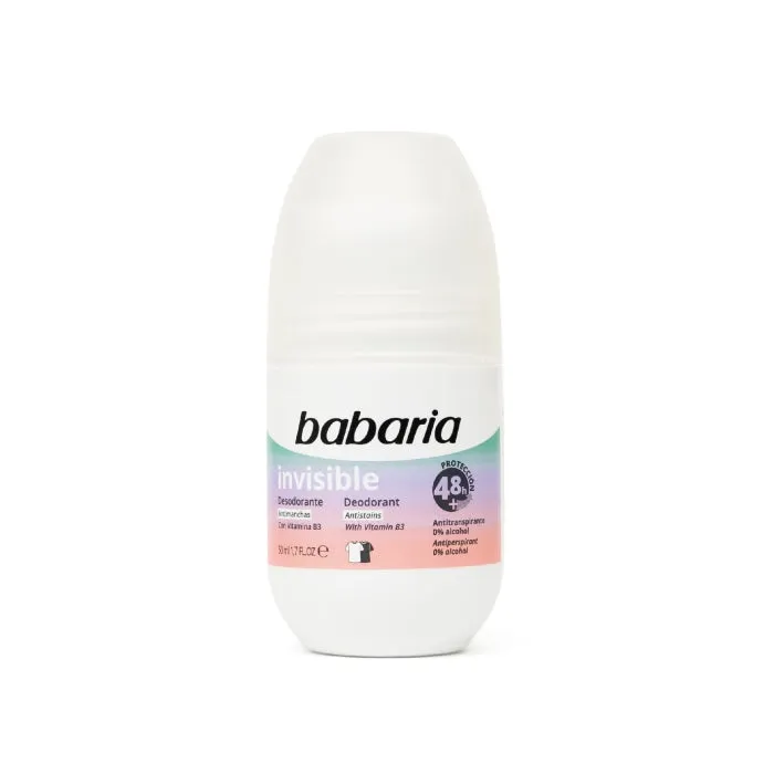 Babaria Deodorant Roll On Invisible Anti-stains 48 H 50ml