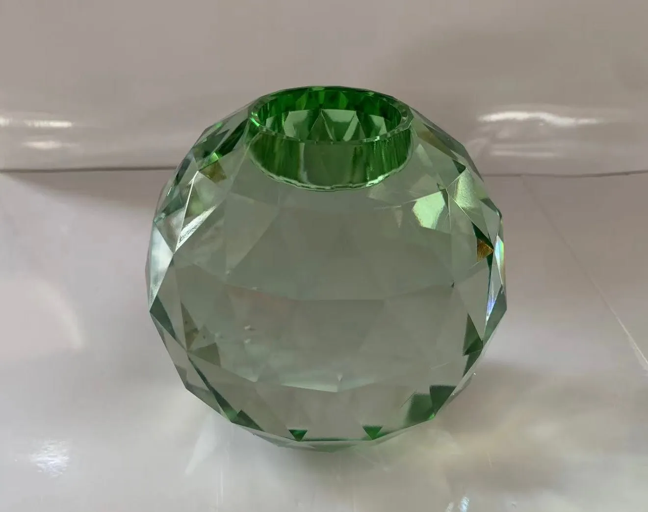 Ball tealight holders glass 10cm