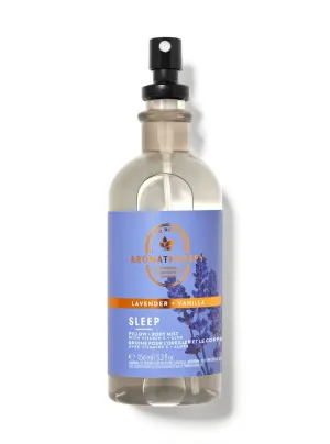 BATH AND BODY WORKS Aromatherapy lavender   vanilla Sleep Pillow   Boddy Mist With Vitamin E   Aloe