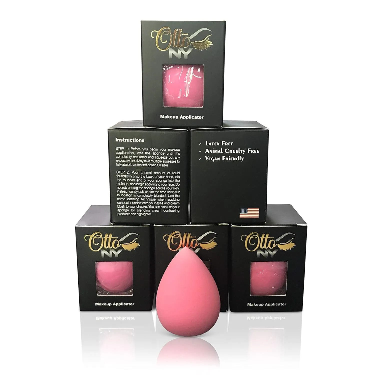 Beauty Sponge Applicator, Beauty Foundation Blending Sponge, Flawless for Liquid, Cream, and Powder - Latex Free and Vegan Makeup Sponge - One Piece