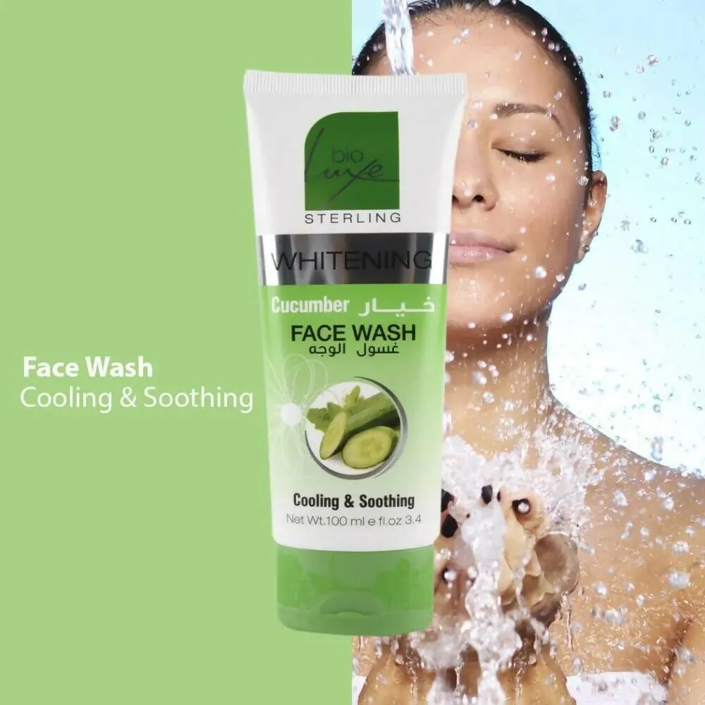 Bio Luxe Whitening Cucumber Face Wash - 100ml (Pack Of 3)