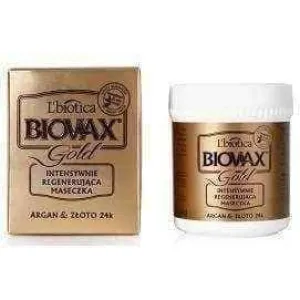 BIOVAX Glamor Gold Argan & Gold 24k mask for all hair types 125ml, best hair mask
