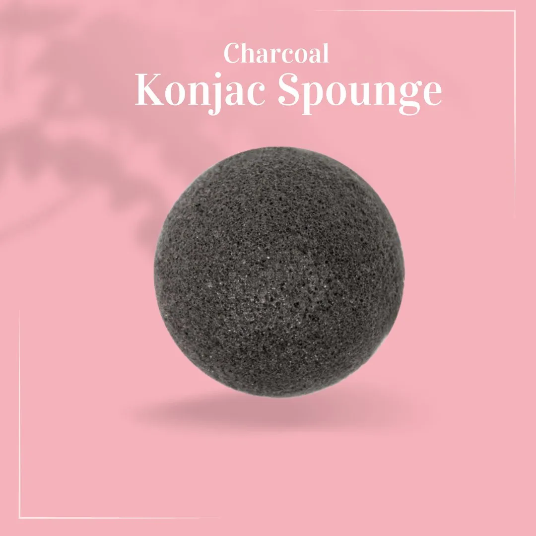 Black Konjac Facial Sponge - Activated Charcoal