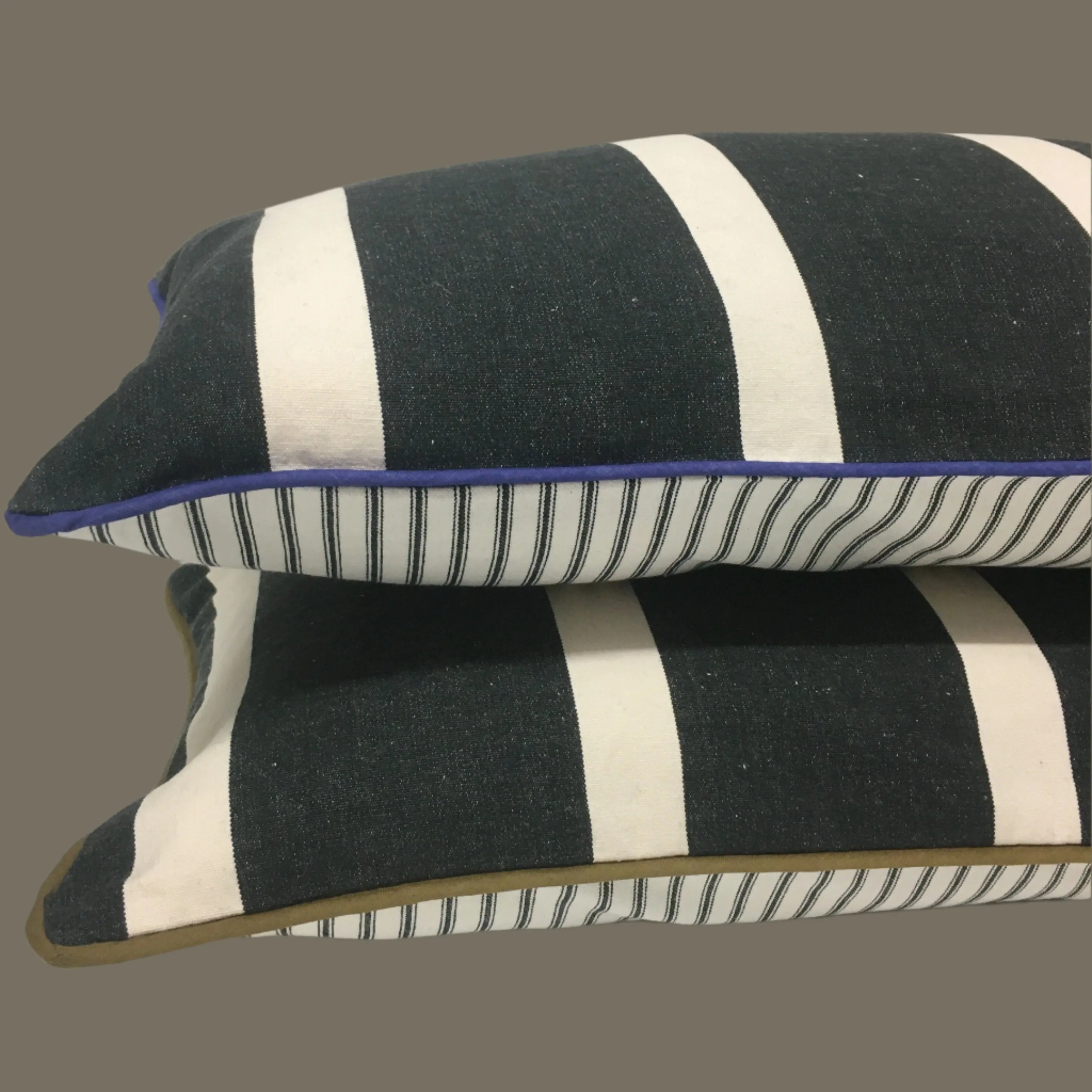 Black   White Striped Cushions