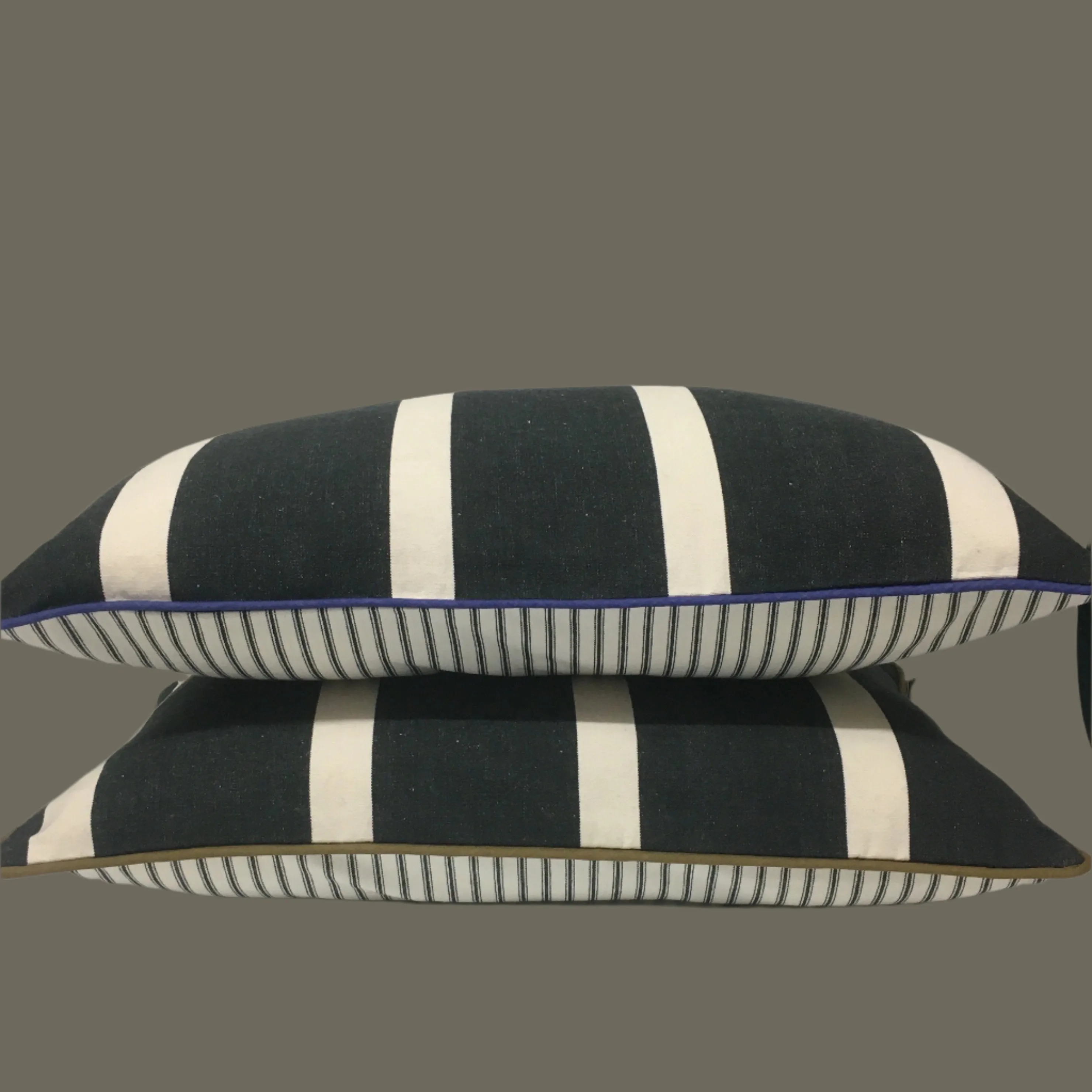 Black   White Striped Cushions
