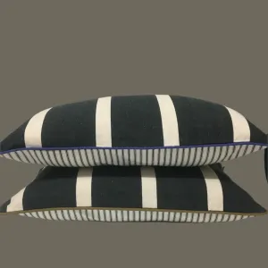 Black   White Striped Cushions