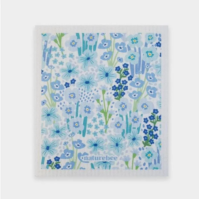 Blue Nature Bee Sponge Cloth Set