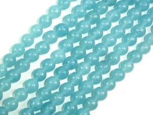 Blue Sponge Quartz Beads, Round, 6mm