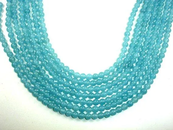 Blue Sponge Quartz Beads, Round, 6mm