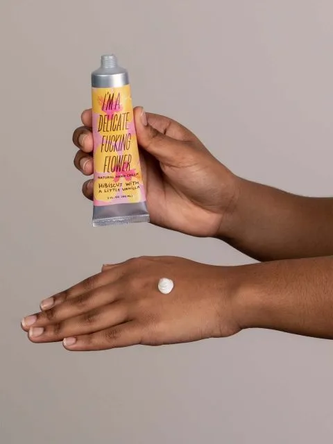 BLUEQ "I'm A Delicate Fucking Flower Natural Hand Cream - Hibiscus With a Little Vanilla