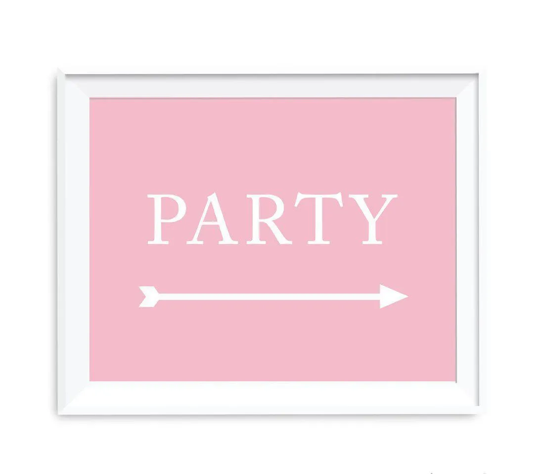Blush Pink Wedding Direction Signs