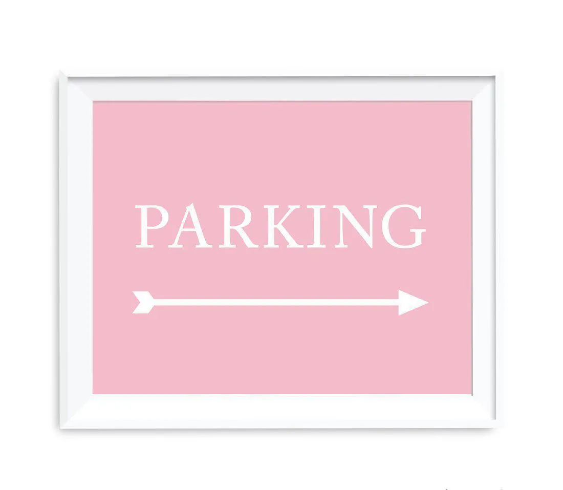 Blush Pink Wedding Direction Signs