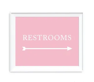 Blush Pink Wedding Direction Signs