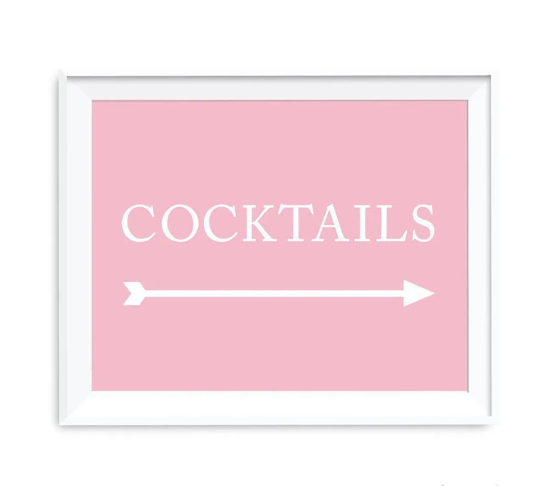 Blush Pink Wedding Direction Signs