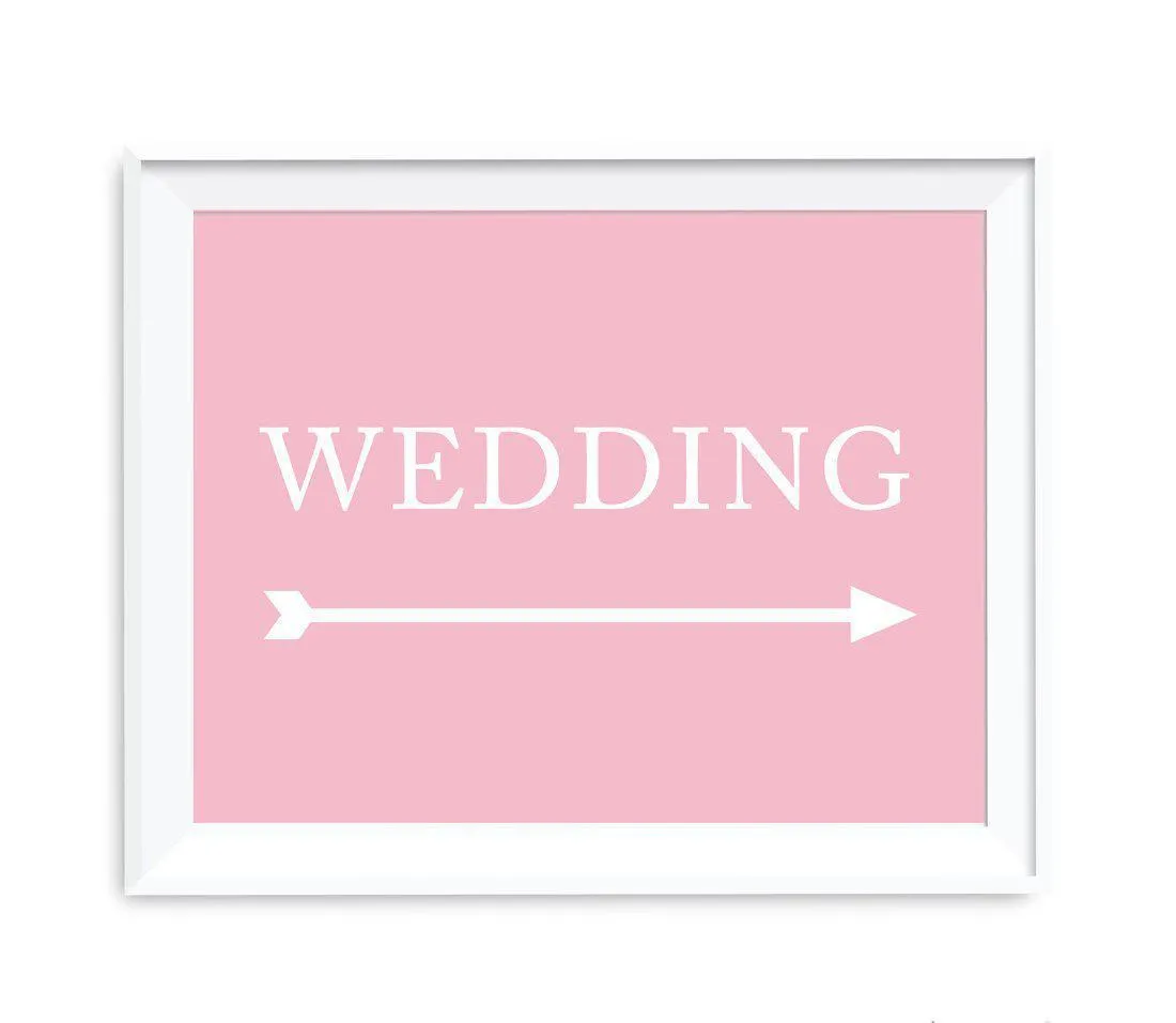 Blush Pink Wedding Direction Signs