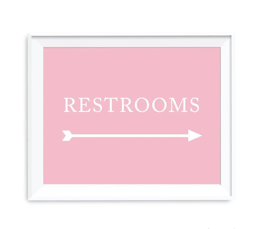 Blush Pink Wedding Direction Signs