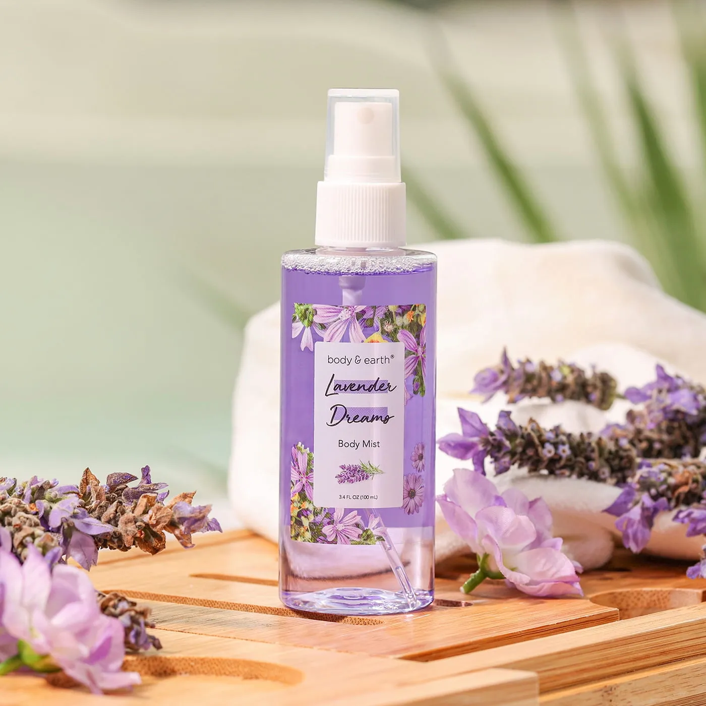 Body & Earth Bath Spa Gift Sets for Women Gift with Lavender Perfumn Mist, Body Lotion, and Body Scrub for Birthday