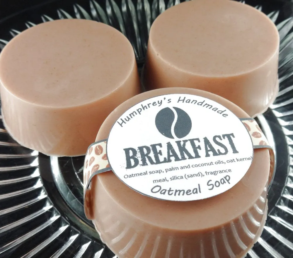 BREAKFAST Exfoliating Oatmeal Soap | Unisex | Coffee Bean Scent |