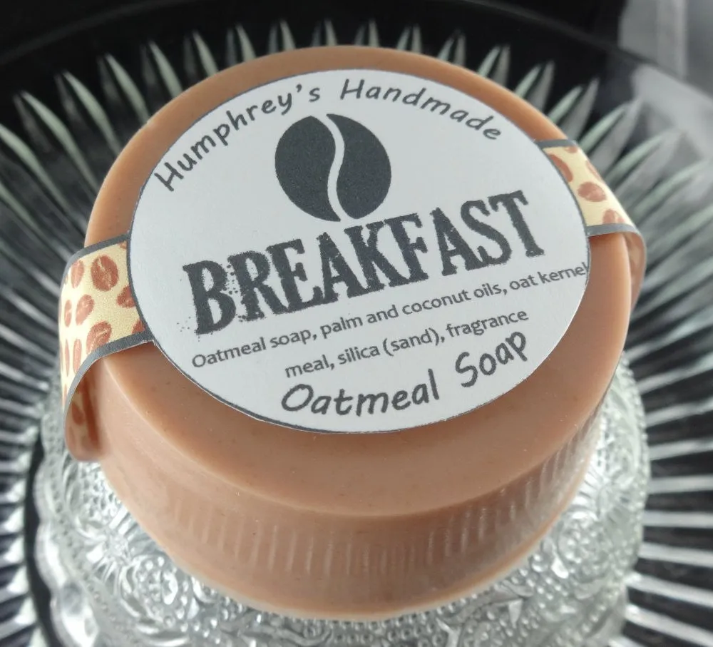 BREAKFAST Exfoliating Oatmeal Soap | Unisex | Coffee Bean Scent |