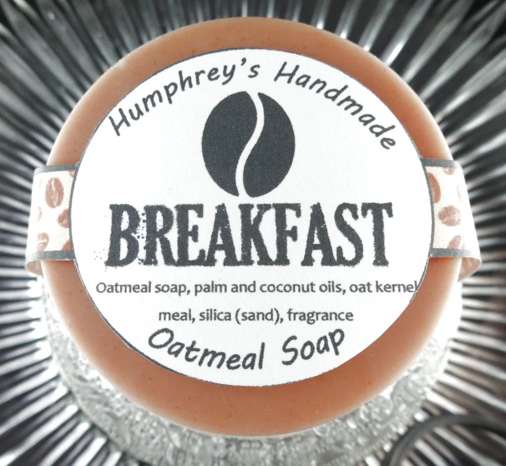 BREAKFAST Exfoliating Oatmeal Soap | Unisex | Coffee Bean Scent |