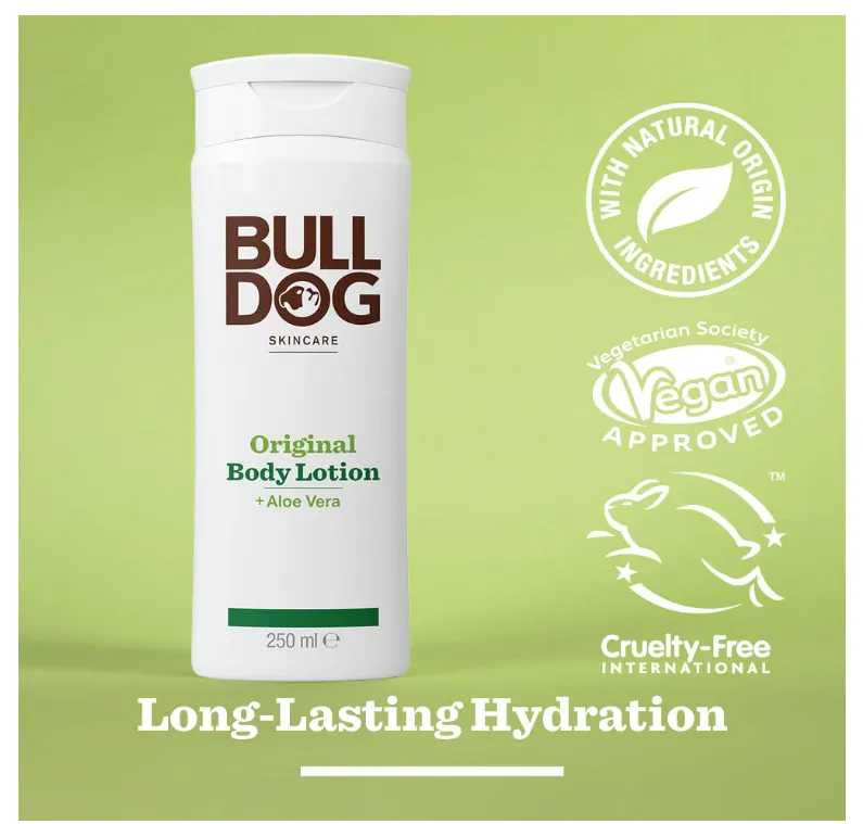 BULLDOG - Bodycare for Men Original Body Lotion Hydrates and Nourishes Skin 250 ml
