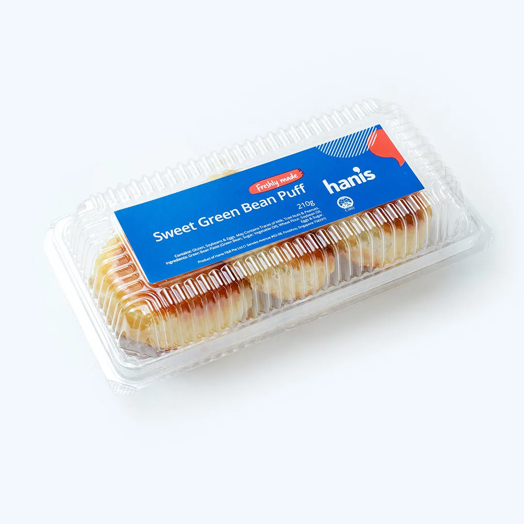 [Bundle of 2 Packs] Sweet Green Bean Puff (3-pcs Per Pack)