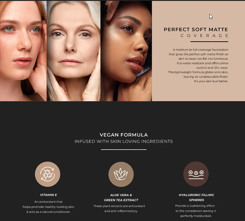 C25 WARM YELLOW  Cashmere Foundation - Soft Matte Finish