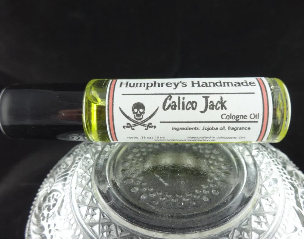CALICO JACK Cologne Oil | Men's Roll On Jojoba Oil | Spicy | Lavender | Amber | Lemon | Sage | Sandalwood