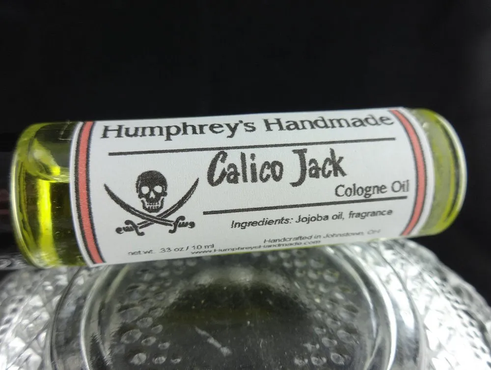 CALICO JACK Cologne Oil | Men's Roll On Jojoba Oil | Spicy | Lavender | Amber | Lemon | Sage | Sandalwood