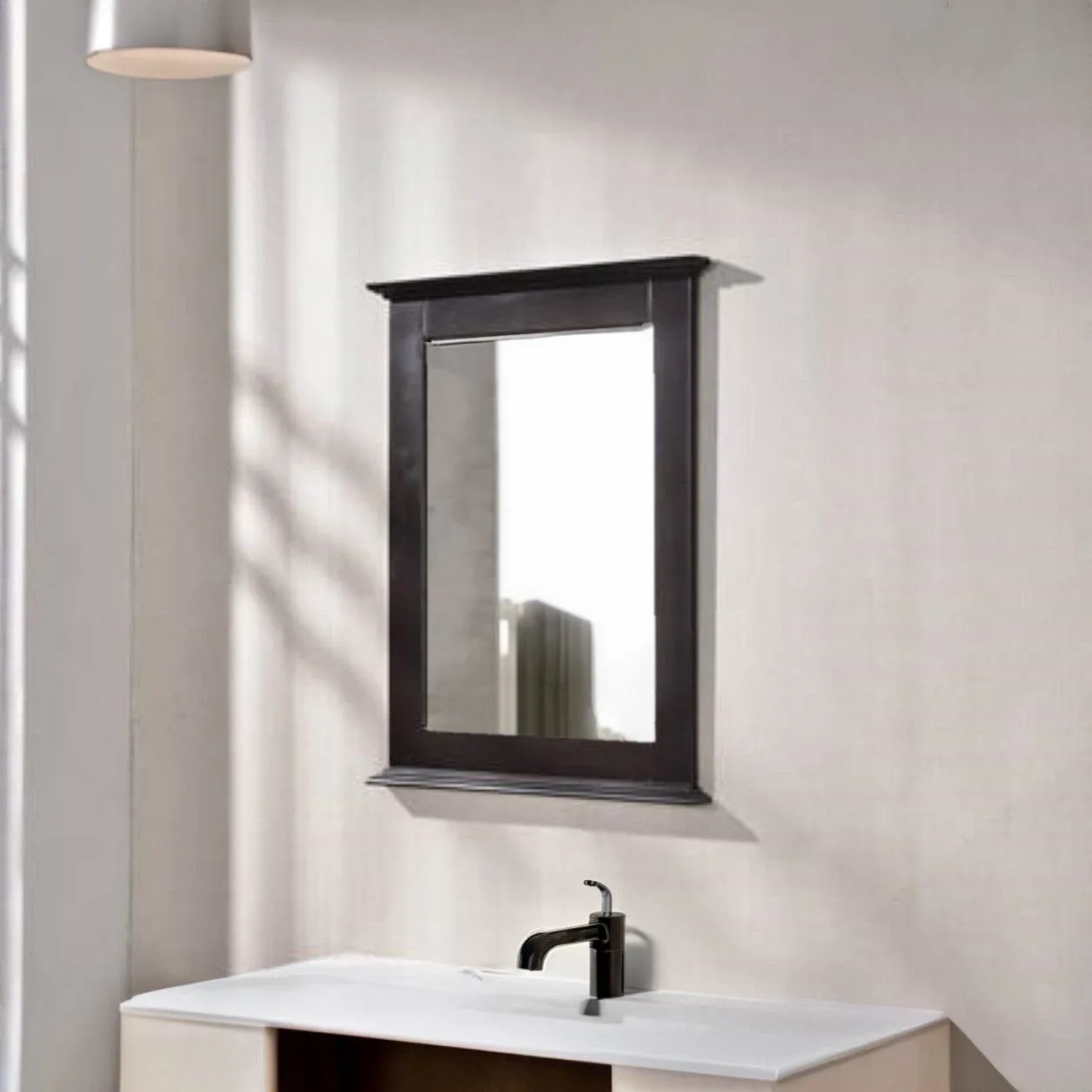 Cambridge 24" W x 32" H Framed Mirror in Chocolate Finish