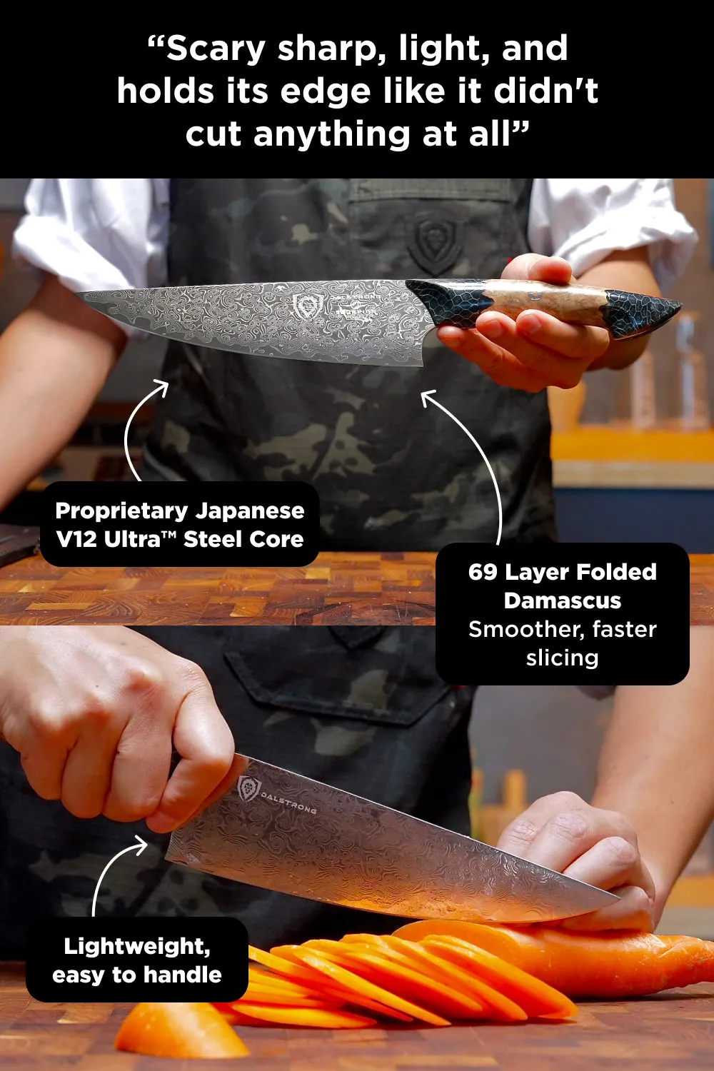 Chef Knife 8" | The Scorpion Series | Venom Edition | Dalstrong ©
