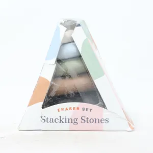 Chronicle Books Stacking Stones Eraser Set  / New With Box