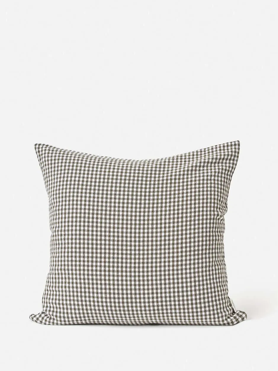 CITTA GINGHAM WASHED COTTON CUSHION