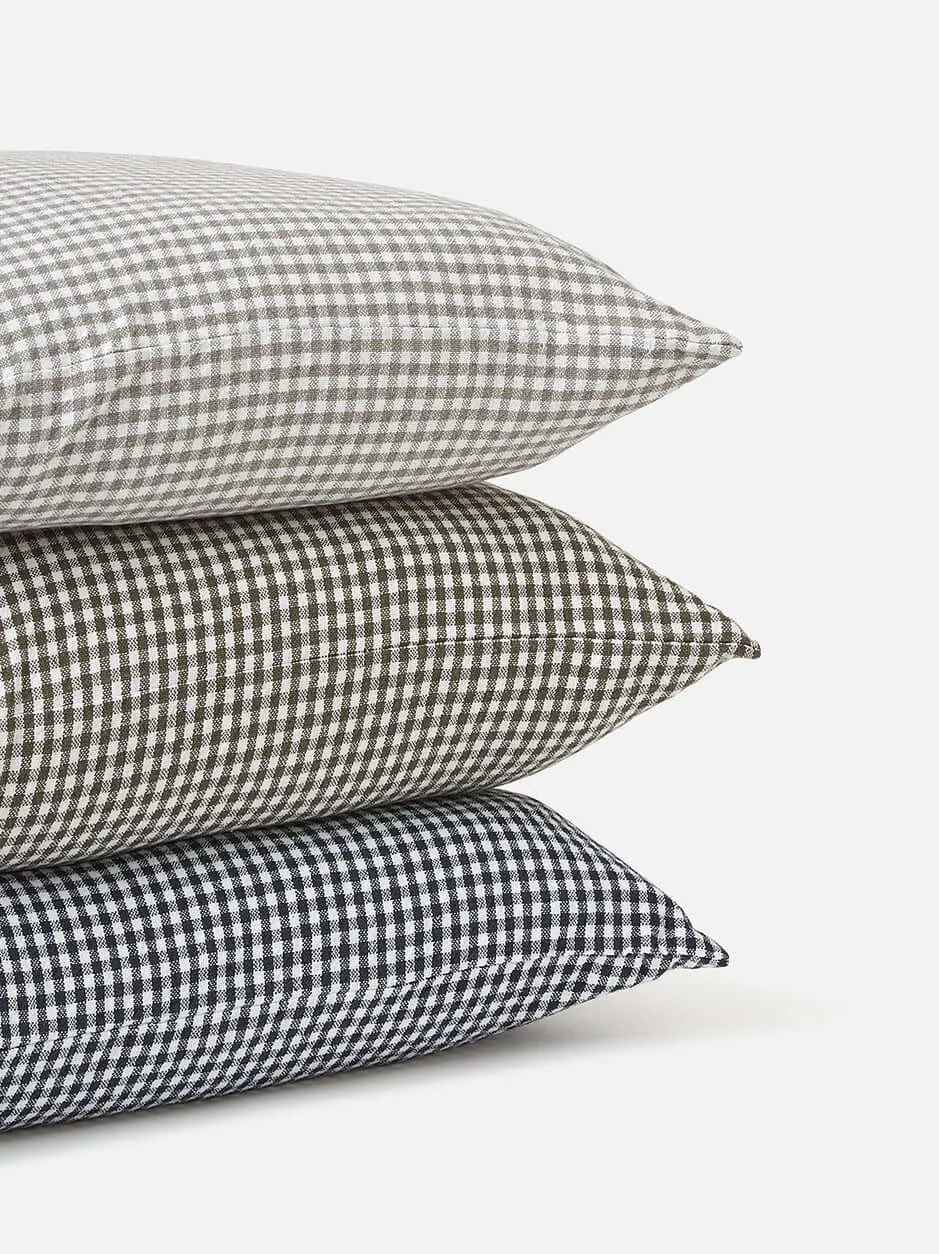 CITTA GINGHAM WASHED COTTON CUSHION