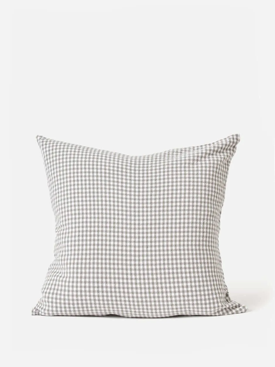 CITTA GINGHAM WASHED COTTON CUSHION